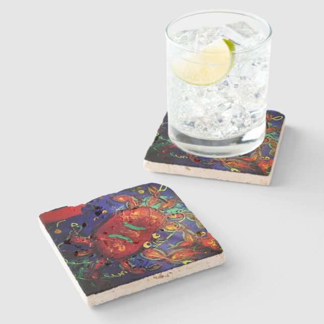 Posavasos de piedra de cangrejo (Lateral)