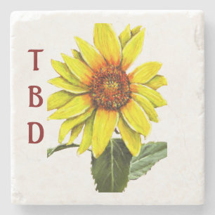 Posavasos de piedra de girasol
