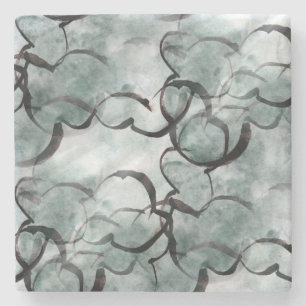 Posavasos De Piedra de la mano gris del arte pintura vanguardista,