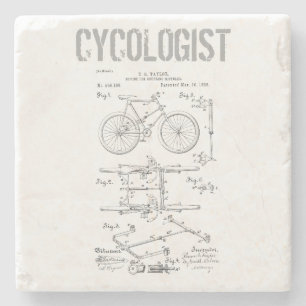 POSAVASOS DE PIEDRA _DE LA PATENTE DEL ACOPLADOR DE LA BICICLETA CIRCA