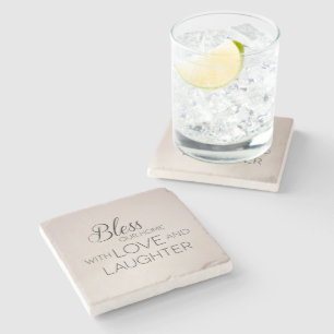 Posavasos de piedra de mármol cuadrado Bendice Hog
