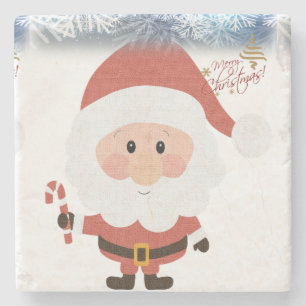 Posavasos de piedra de mármol de Navidad, Santa