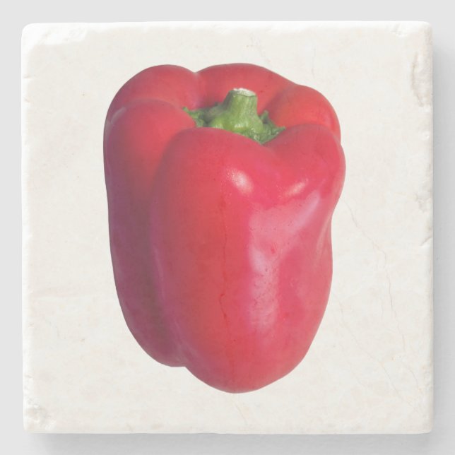 Posavasos de Piedra de Pimiento Rojo (Anverso)