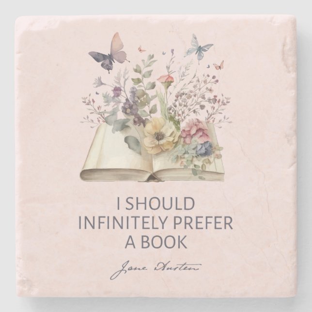 Posavasos De Piedra Debería Preferir Infinitamente Un Libro II - Jane  (Anverso)