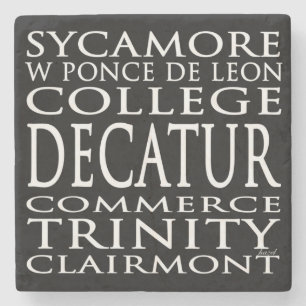 Posavasos De Piedra Decatur Coaster, Decatur Georgia Coaster, Decatur,