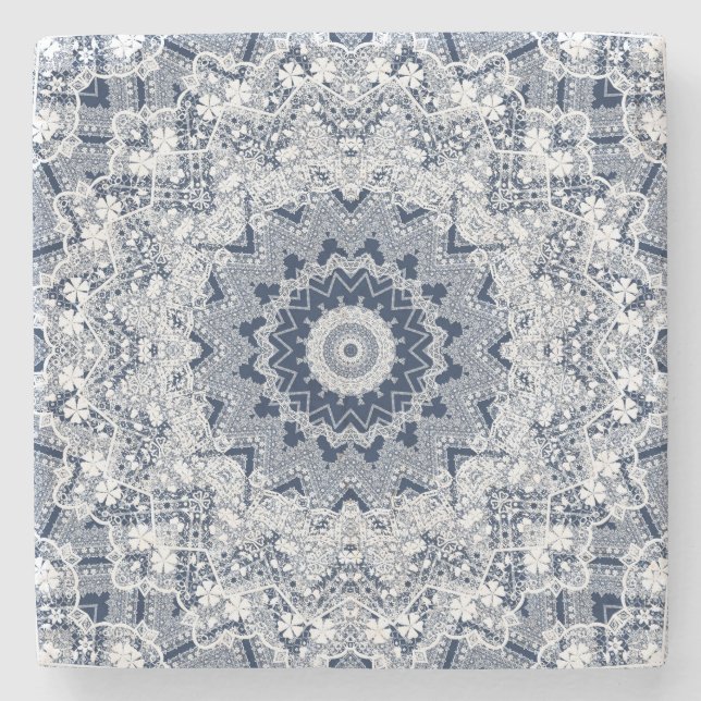 Posavasos De Piedra Decoración de encajes (Anverso)