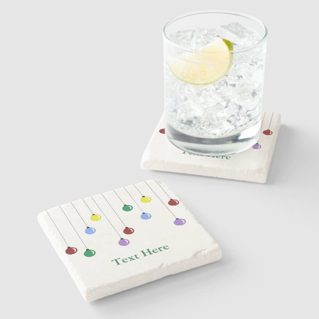 Posavasos De Piedra Decoraciones estacionales del navidad (Lateral)