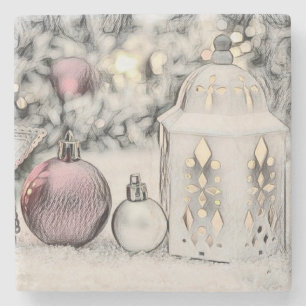 Posavasos De Piedra Decoraciones navideñas vintage Ornamentos Stone Co