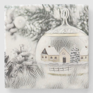 Posavasos De Piedra Decoraciones navideñas vintage Ornamentos Stone Co