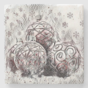Posavasos De Piedra Decoraciones navideñas vintage Ornamentos Stone Co