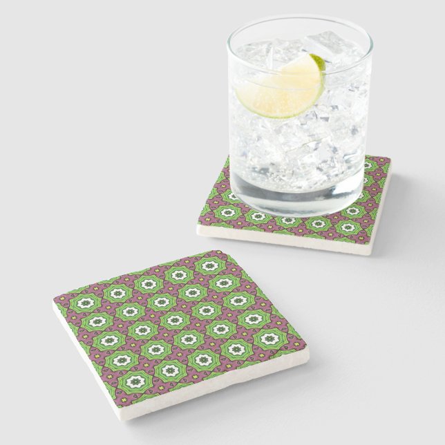 Posavasos De Piedra decorative symmetrical geometric pattern coaster  (Subido por el creador)