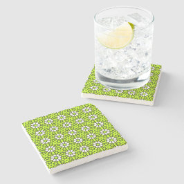 Posavasos De Piedra decorative symmetrical geometric pattern coaster