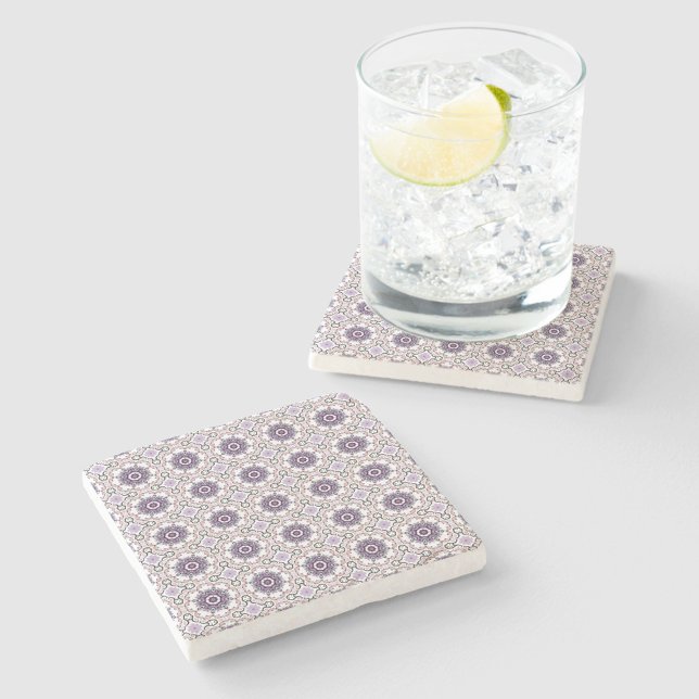Posavasos De Piedra decorative symmetrical geometric pattern coaster  (Subido por el creador)