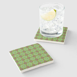 Posavasos De Piedra decorative symmetrical geometric pattern coaster