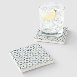 Posavasos De Piedra decorative symmetrical geometric pattern coaster