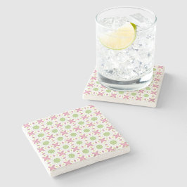 Posavasos De Piedra decorative symmetrical geometric pattern coaster