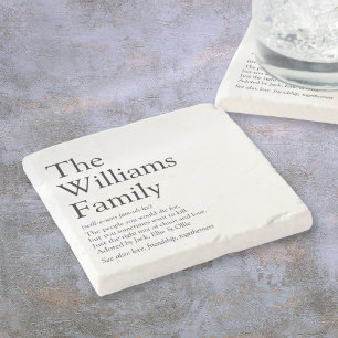 Posavasos De Piedra Definición de apellido personalizada