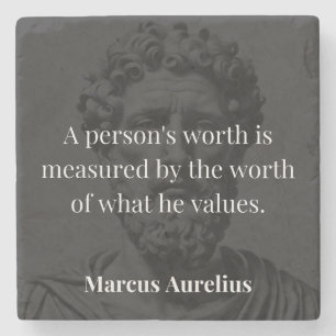 Posavasos De Piedra Definición de Valor: Marcus Aurelius en Valores