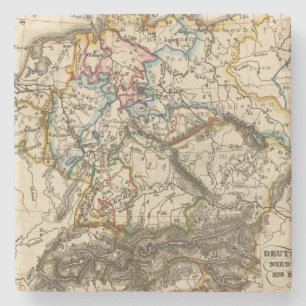 Posavasos De Piedra Del este - mapa europeo