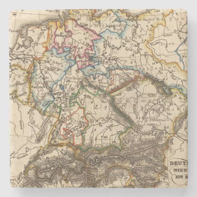 Posavasos De Piedra Del este - mapa europeo (Anverso)