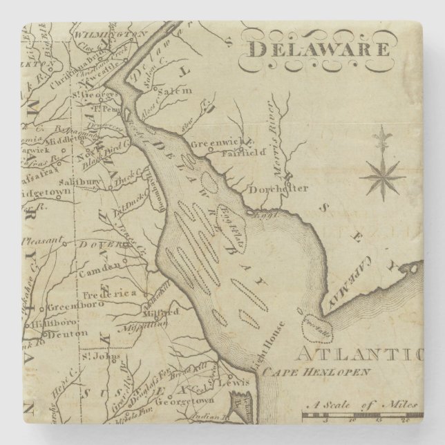 Posavasos De Piedra Delaware (Anverso)