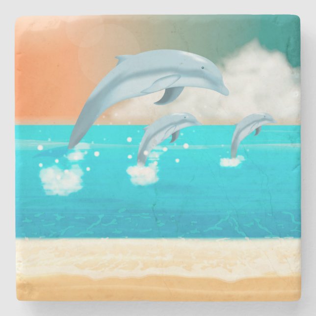 Posavasos De Piedra Delfines (Anverso)