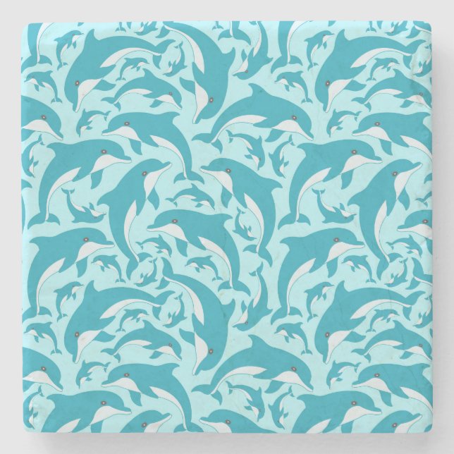 Posavasos De Piedra Delfines Cute (Anverso)