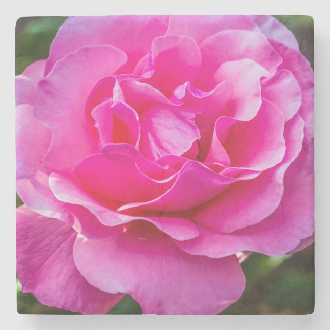Posavasos De Piedra Delicada rosa. (Anverso)
