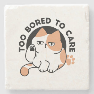 Posavasos De Piedra Demasiado Aburrido para Importar – Frase Divertida