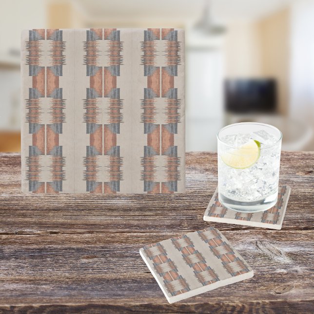 Posavasos De Piedra Denim y óxido de tazas modernos (Subido por el creador)