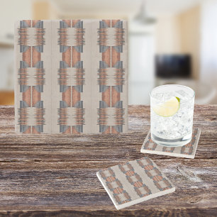 Posavasos De Piedra Denim y óxido moderno taupe