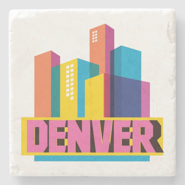 Posavasos De Piedra Denver en diseño (Anverso)