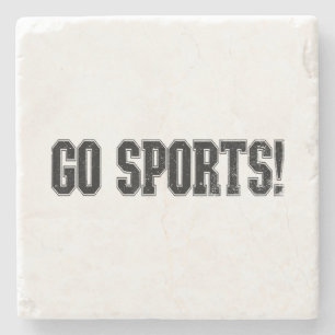 Posavasos De Piedra ¡Deportes! Deportes deportivos divertidos y vintag