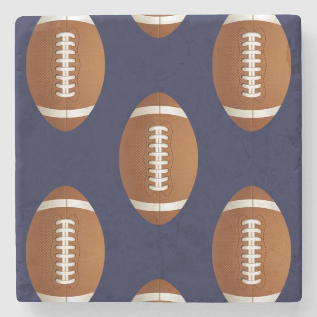 Posavasos De Piedra Deportes en bolas de fútbol (Anverso)