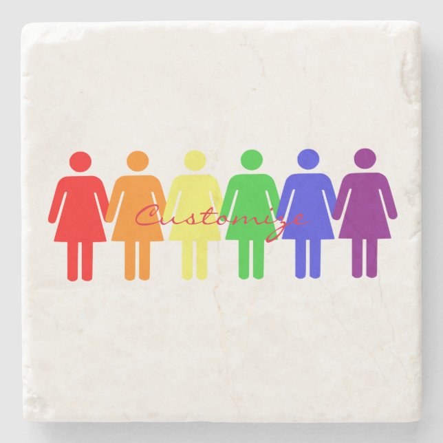 Posavasos De Piedra derechos de las mujeres LGBTQIA Thunder_Cove (Anverso)