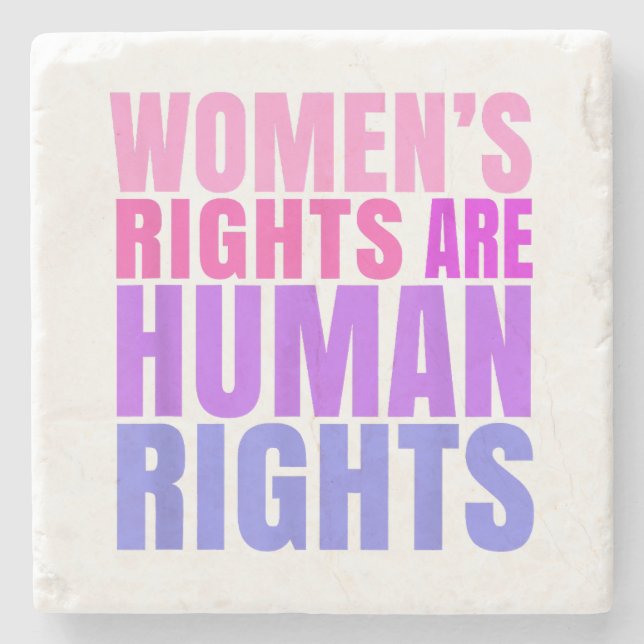 Posavasos De Piedra Derechos Humanos Derechos de la Mujer (Anverso)