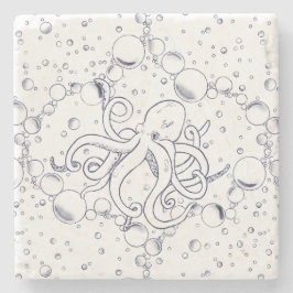 Posavasos De Piedra Deriva de Burbujas de Pulpo