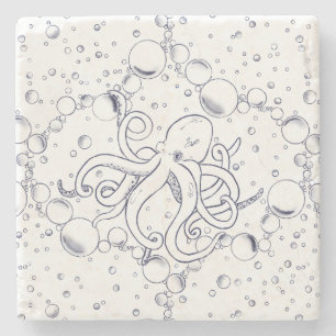 Posavasos De Piedra Deriva de Burbujas de Pulpo