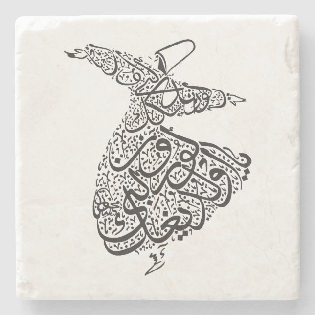 Posavasos De Piedra Derviche de giro (Anverso)