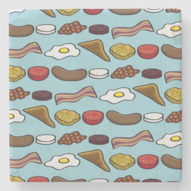 Posavasos De Piedra Desayuno frito (Anverso)