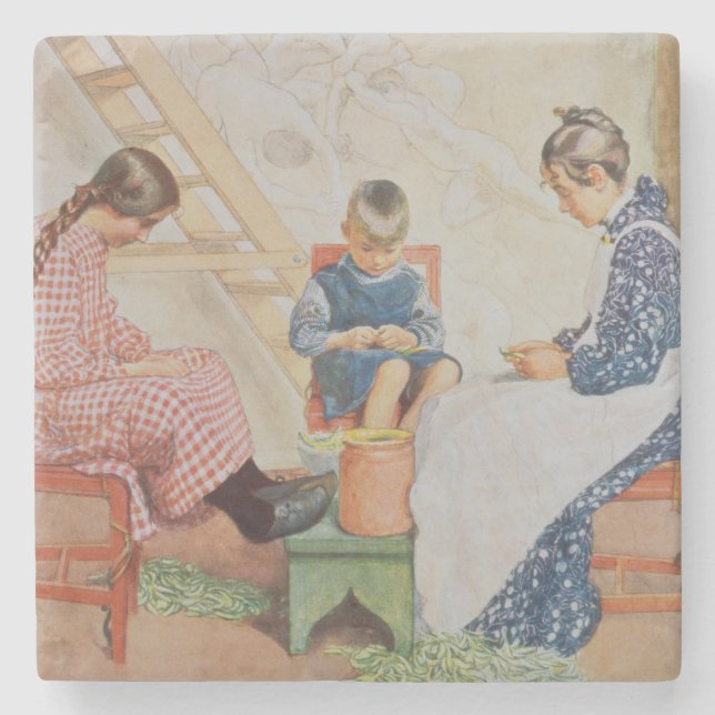 Posavasos De Piedra Descascarado de los guisantes, pub. en "Lasst (Anverso)