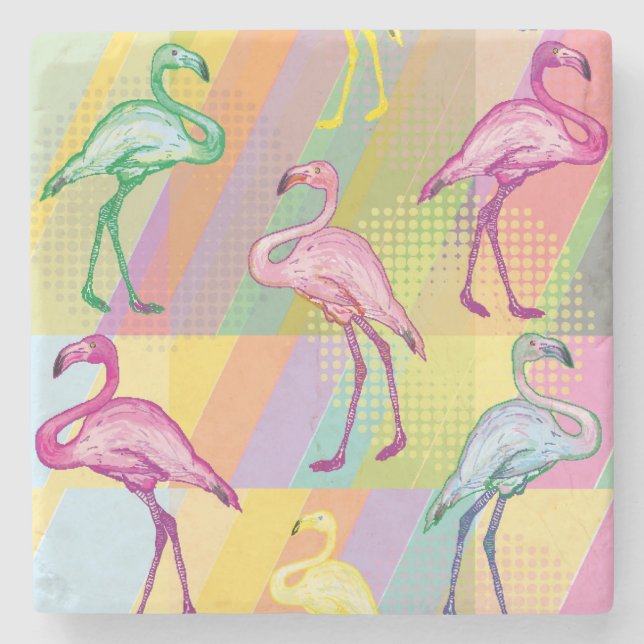 Posavasos De Piedra Desfile del flamenco (Anverso)