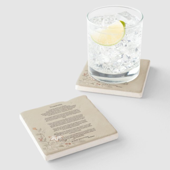 Posavasos De Piedra Desiderata de Max Ehrmann (Lateral)