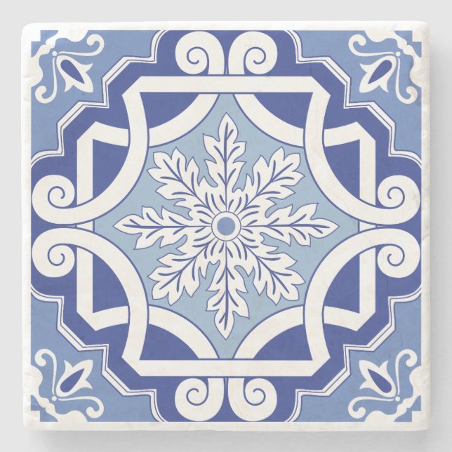 Posavasos De Piedra Desplazamiento de hoja de invierno (Anverso)