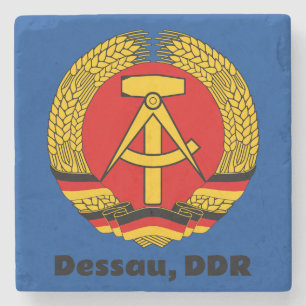 Posavasos De Piedra Dessau, DDR, Dessau, Alemania (Ossi de Alemania Or