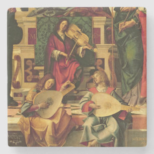 Posavasos De Piedra Detalle de los músicos del ángel