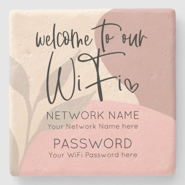 Posavasos De Piedra Detalles rusos de WiFi Resumen Las formas abandona (Anverso)