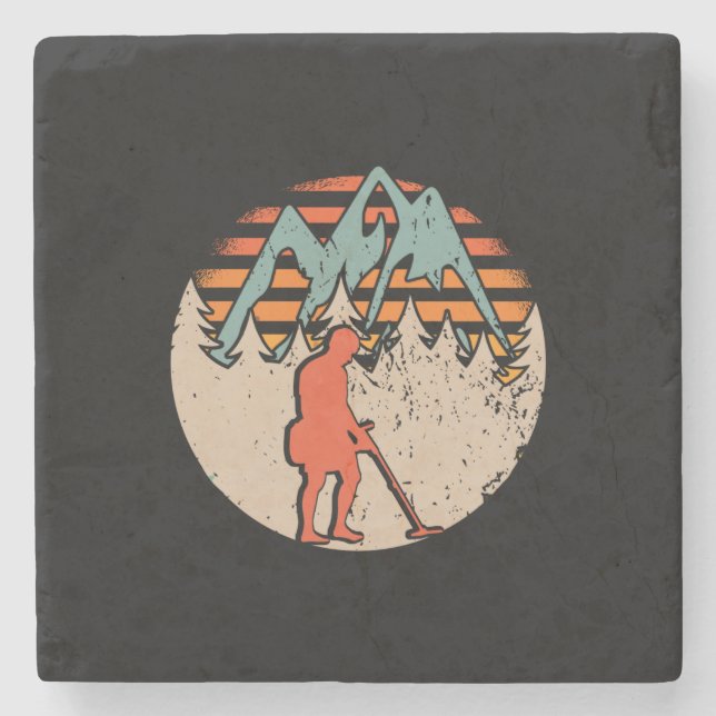 Posavasos De Piedra Detectora Metalizado de Sondeln de época (Anverso)