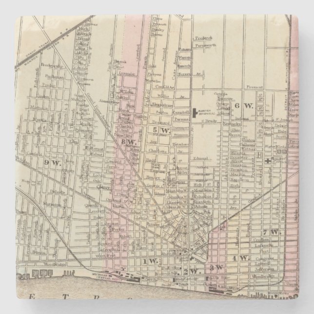 Posavasos De Piedra Detroit (Anverso)