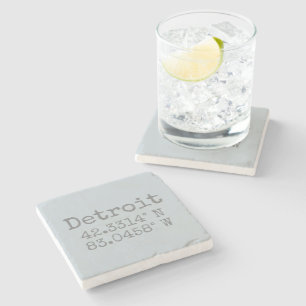 Posavasos De Piedra Detroit Latitude Longitud